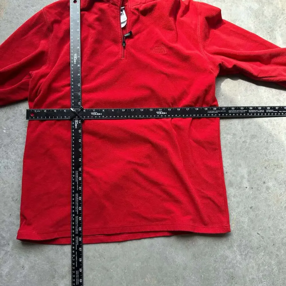 The North Face TKA 100 Red Fleece 1/4 Zip Pullover